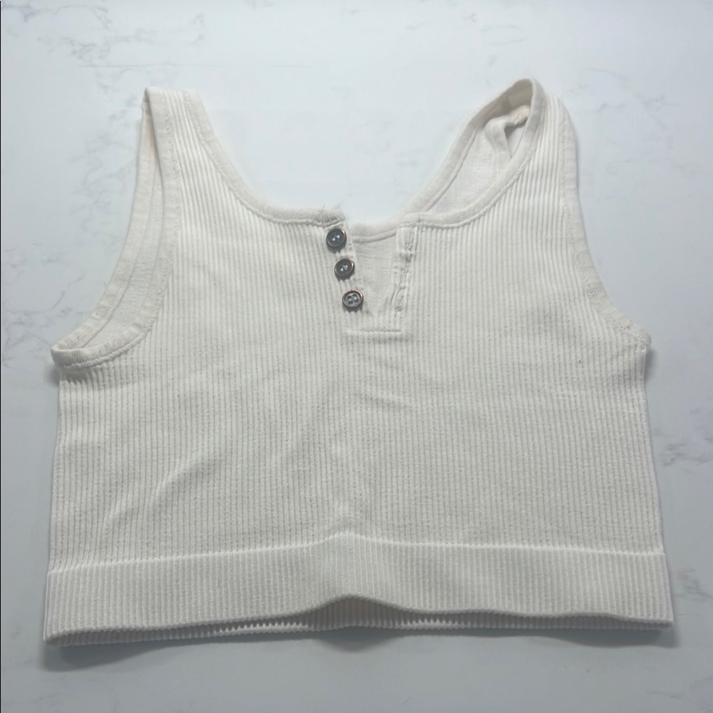 By Together Ivory Ribbed Camisole